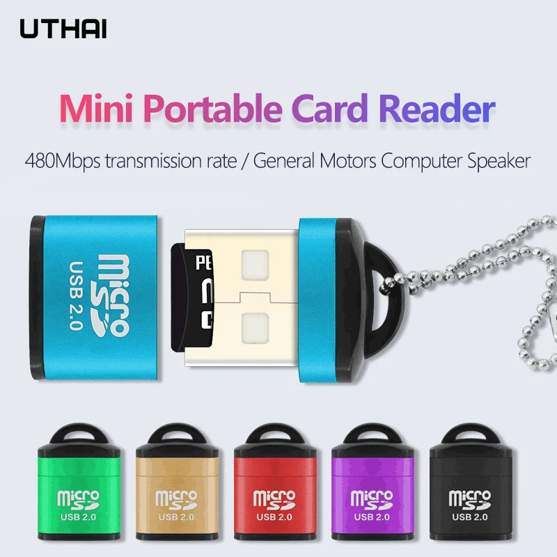 UTHAI CR016 мини Micro SD карта Мобильный телефон высокоскоростной TF устройство чтения карт памяти компьютер автомобильный динамик кардридер