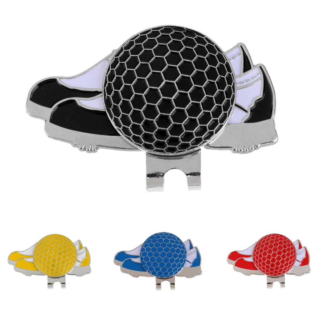

Funny Shoe Design Stainless Steel Golf Hat Clip with Magnetic Ball Marker - Choice of 4 Colors