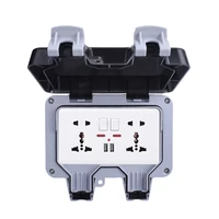 danny ip66 windproof and rainproof charging wall socket leakproof outdoor international universal power socket with lock cover