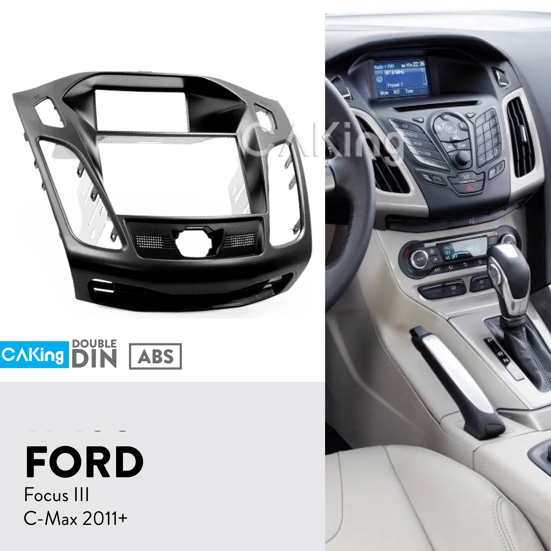 Двойная Din Автомобильная радиопанель Fascia Для FORD Focus C-Max 2010 + комплект для установки
