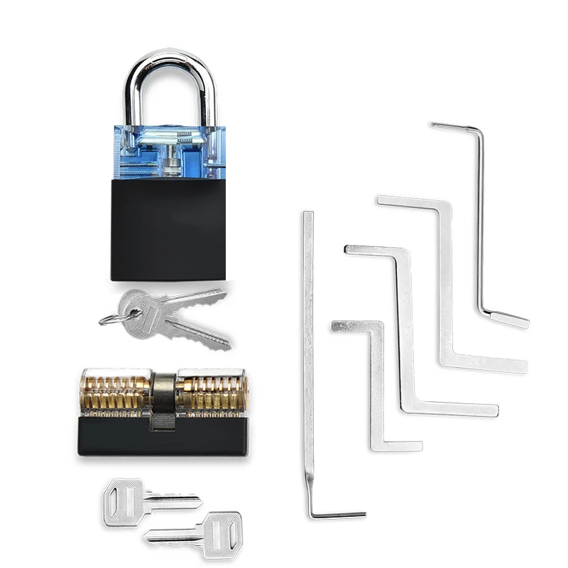 Набор прозрачных замков для тренировок слесарные принадлежности Натяжной ключ