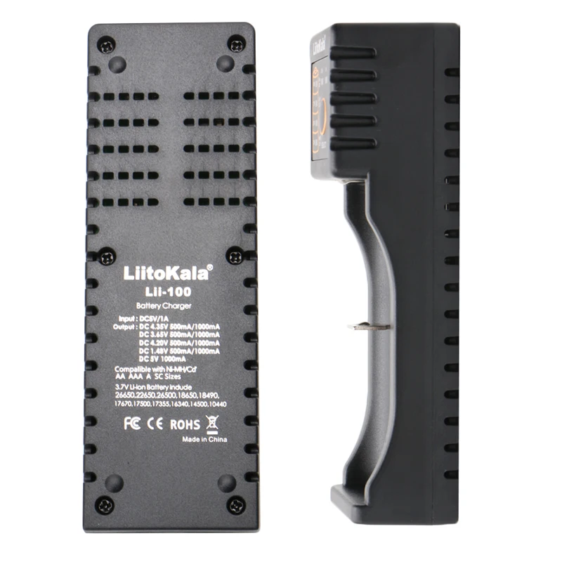 Lii-100 зарядное устройство для 26650 16340 RCR123 14500 LiFePO4 1,2 в Ni-MH Ni-Cd