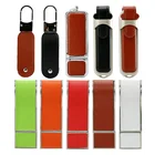 Флэш-накопитель Ёмкость кожаный брелок флеш-диск USB 2,0 4 ГБ 8 ГБ оперативной памяти, 16 Гб встроенной памяти, 128GB Pendrive Memory Stick хранения флеш-накопитель u-диск с накатанной головкой подарок