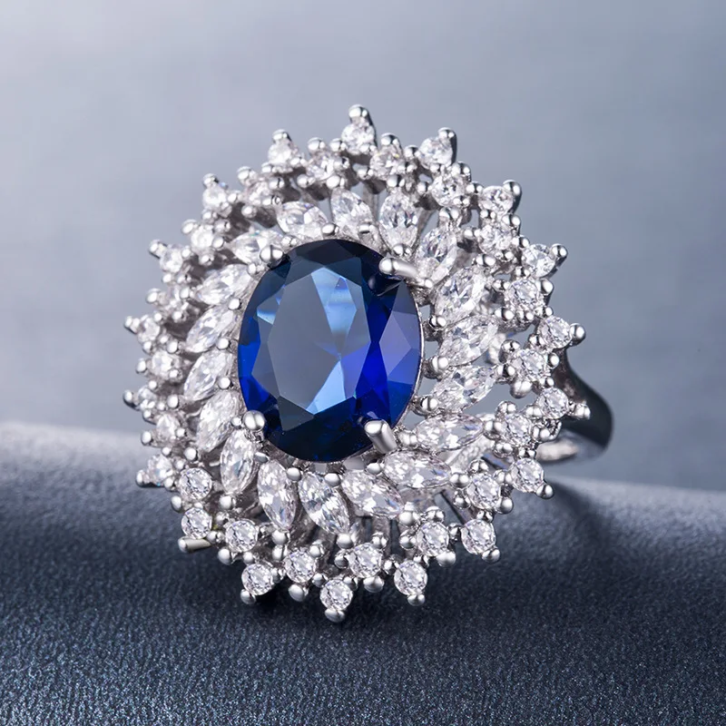 Bague Ringen женское 925 пробы Серебряное кольцо Wtih 10 мм Большой цитрин драгоценный камень серебряные ювелирные изделия для помолвки женские подарки Размер 6-10