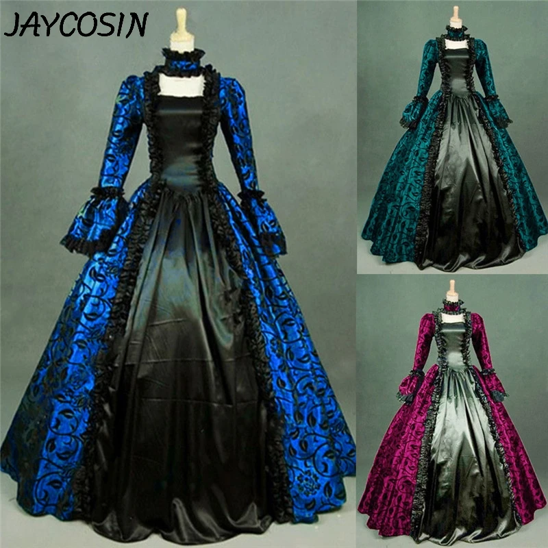 JAYCOSIN женское платье средневековая готика Ретро с длинным рукавом квадратный