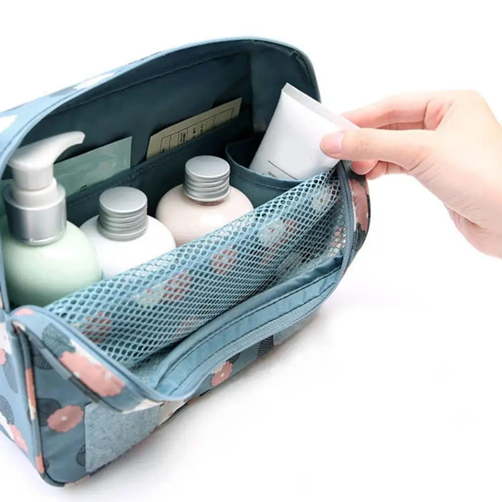Портативная дорожная женская косметичка складная сумка водонепроницаемая
