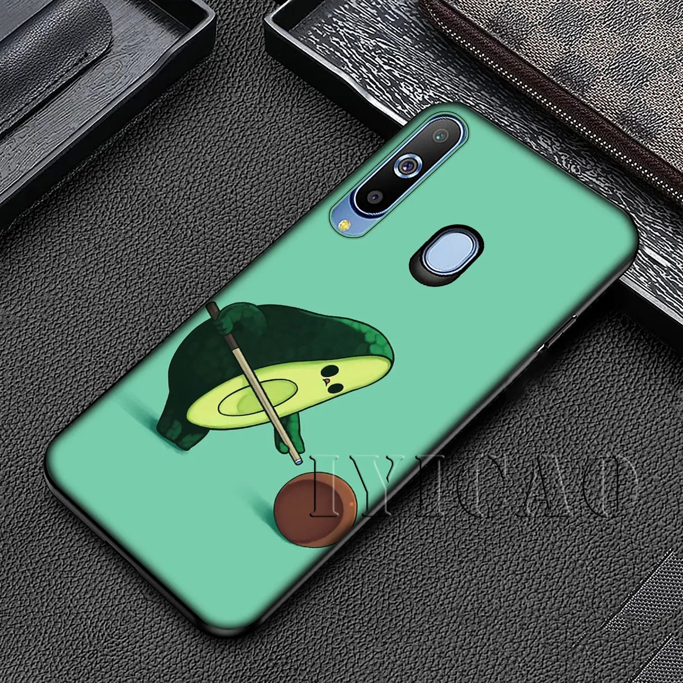 IYICAO милый черный мягкий силиконовый чехол с принтом авокадо для Samsung Galaxy A70 A60 A50 A40