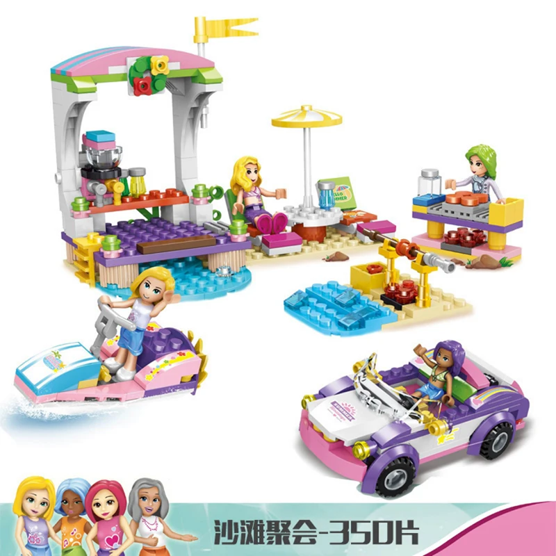 

Holiday Town Girls toys Building Blocks Bricks picnic assembly Kit Island Travel rv for a RV Picnic Educational Kids Brinqued