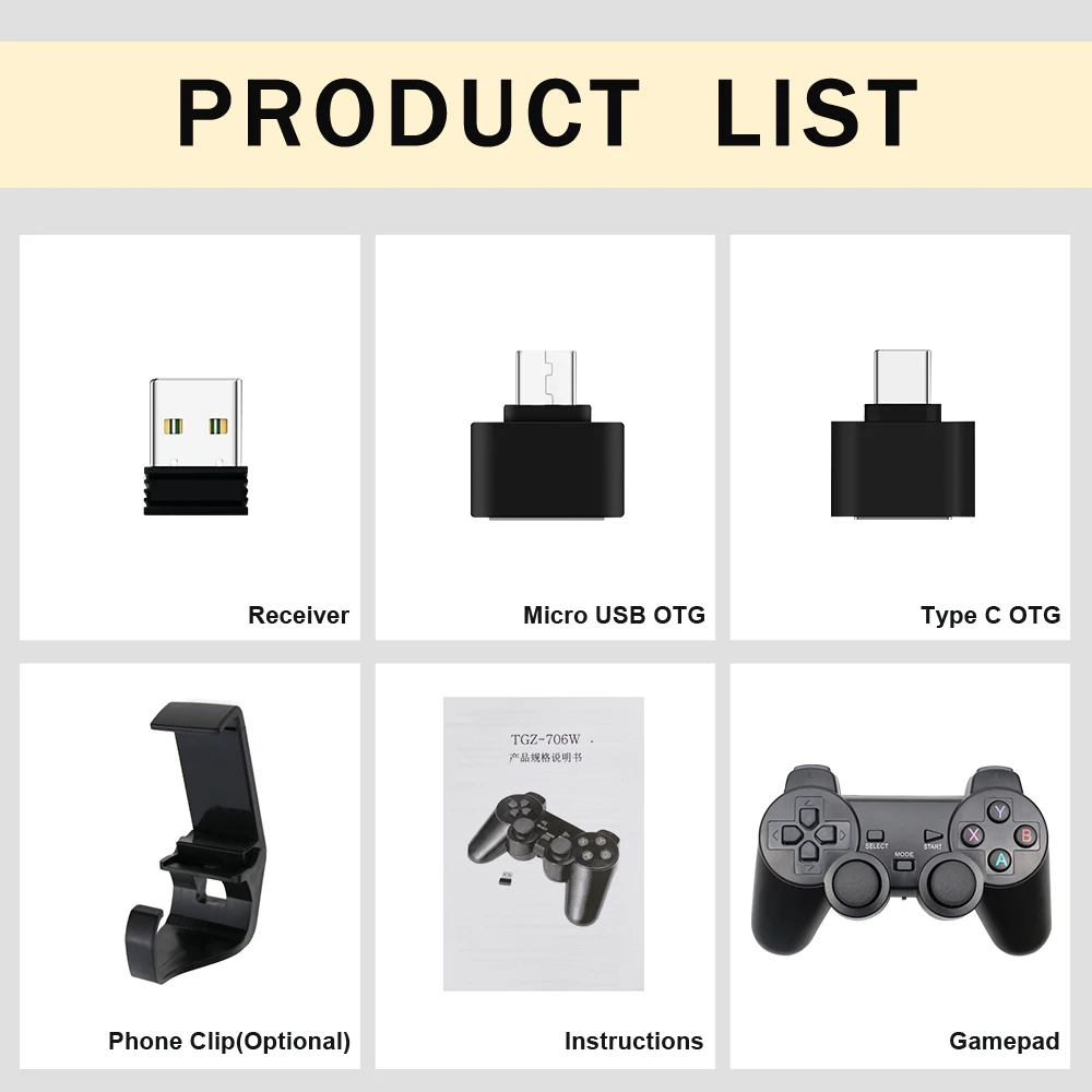 

Wireless Gamepad For Android Phone/PC/PS3/TV Box Joystick 2.4G Joypad USB PC Game Controller For Xiaomi Smart Phone Accessories