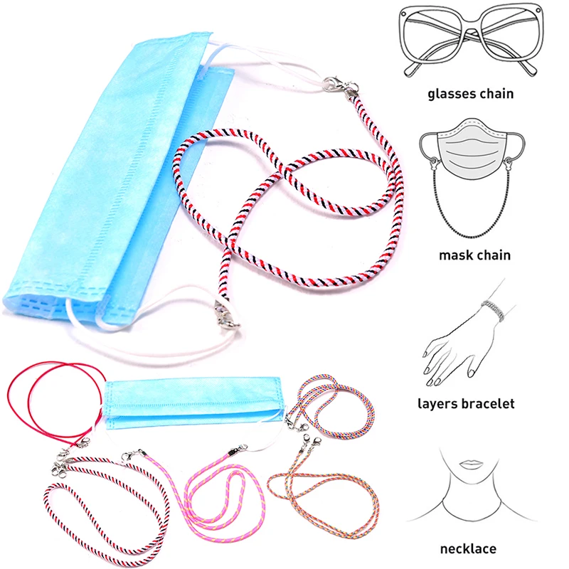 

Fashion Hang Masks String Chain Holder Cord for Glasses Strap Neck Chains for Women Lanyard Sunglasses Men's Cuelga Mascarillas