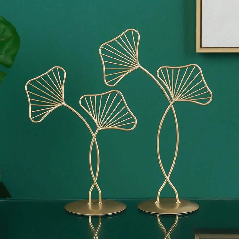 Простые золотые украшения домашний декор Современный аксессуары biloba ginkgo