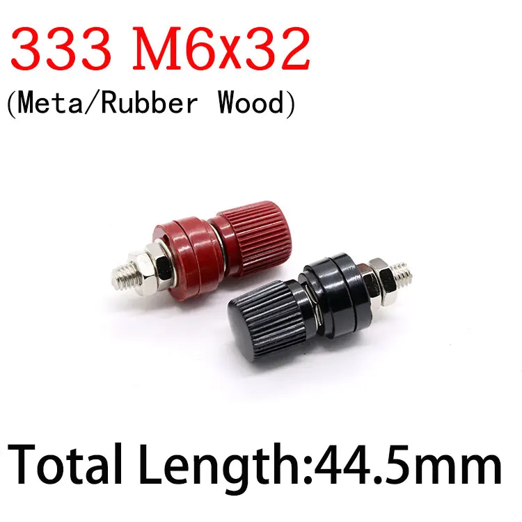 

Metal 333 M6*32 Wire Binding Post Thread Screw Dia 6mm Lithium Battery Weld Inverter Clamp Power Supply Connect Terminal Splice