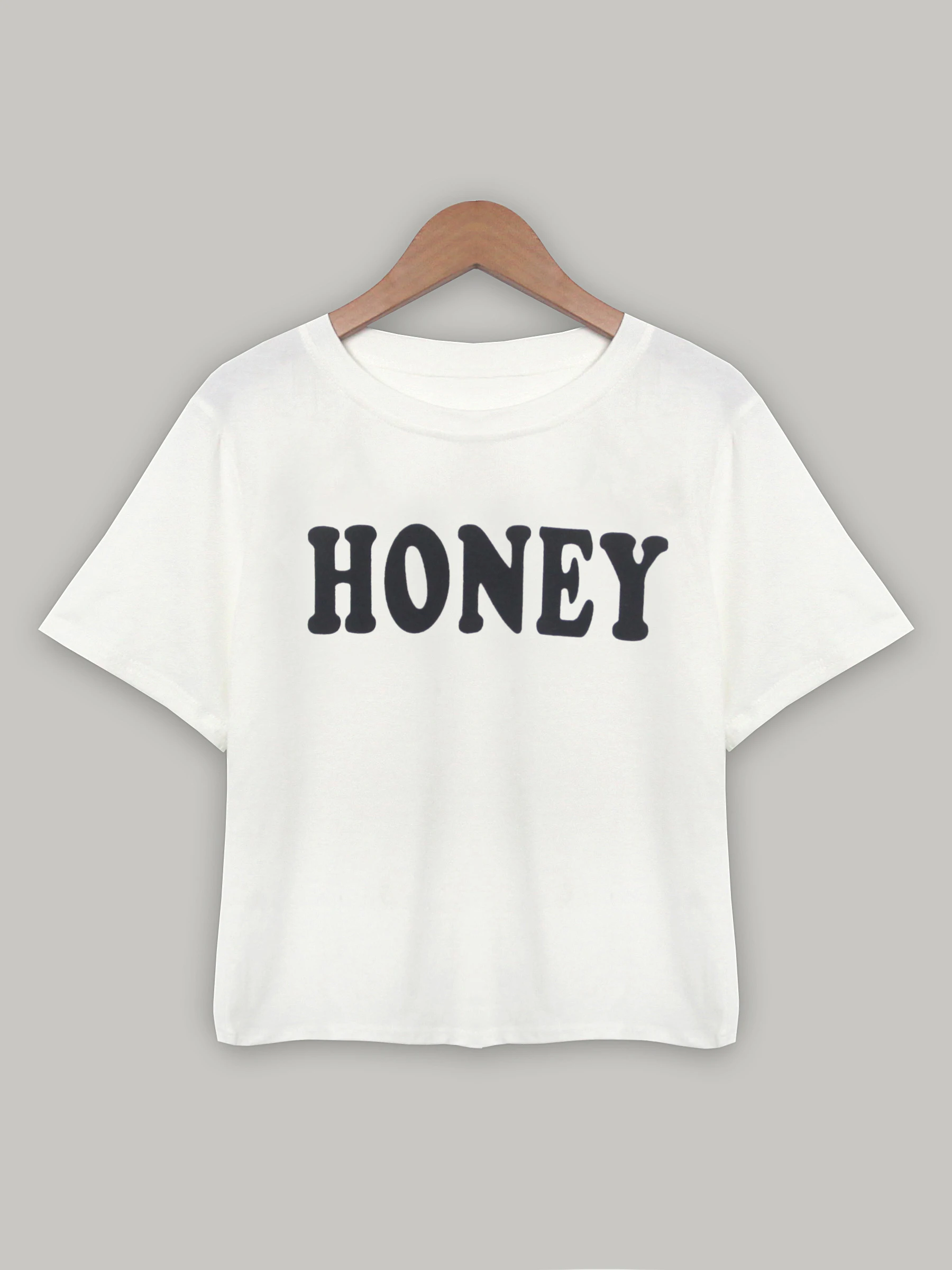HONEY Yes Daddy, забавный укороченный топ с буквенным принтом, для тренировок, Элегантная короткая футболка размера плюс, высокая уличная одежда, футболка для девочек, летний пуловер