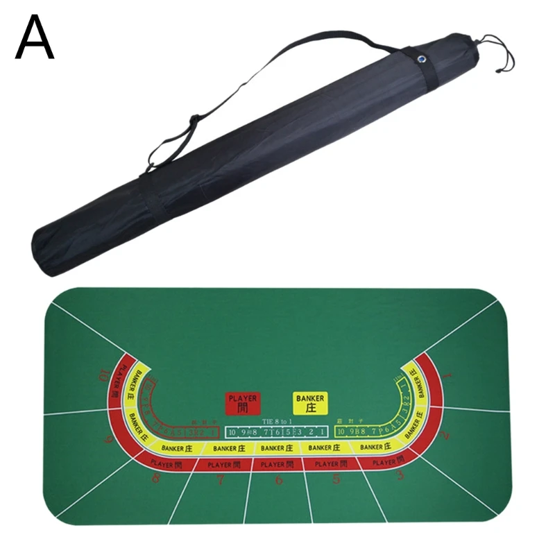 

1.20.6m Casino Table Mat Rubber Poker Mat Baccarat Dice Blackjack Desk Pad 62KF