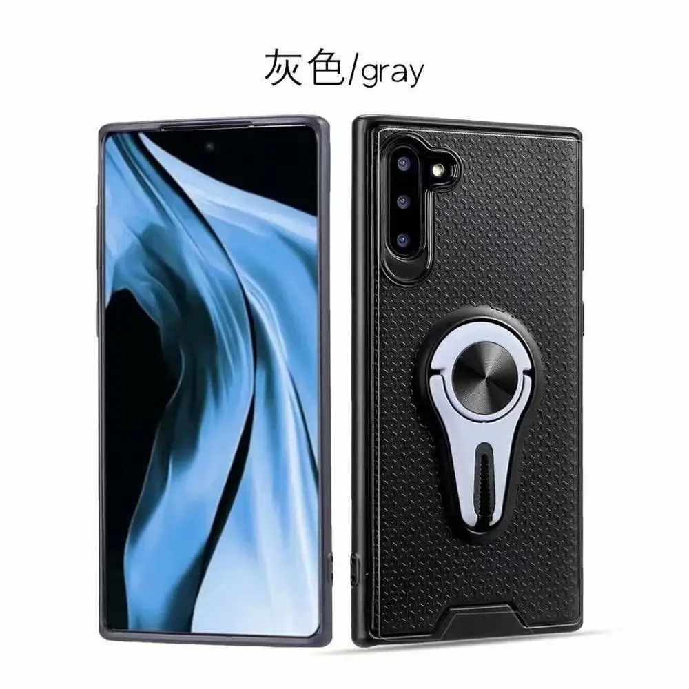 gray Магнитный Автомобильный держатель Подставка чехол для телефона чехол для samsung Galaxy Note 10 Note 10 plus - Цвет: gray