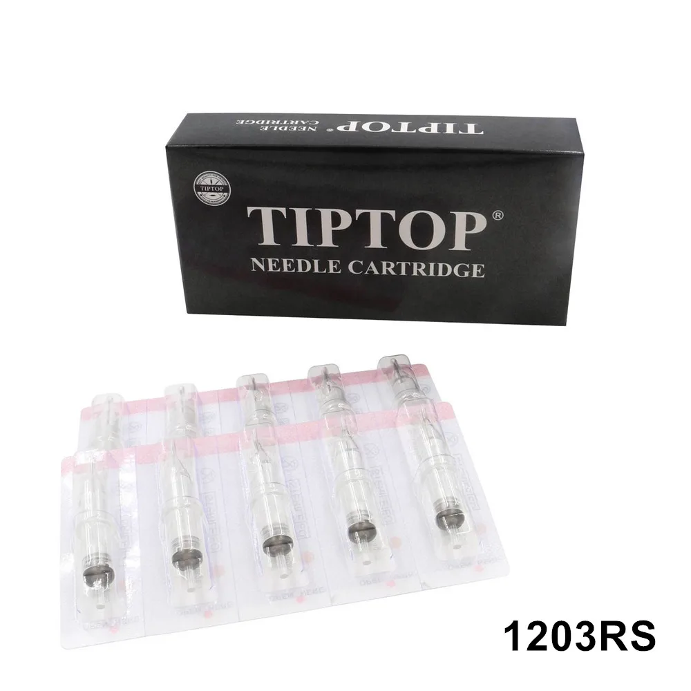 

3RS Premium TIPTOP Clear Cartridge Needles Round Shader 0.35 mm Original Cartridge Needles For Tattoo Machine Pen Tattoo Grip