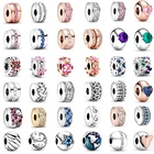 Классические бусины из серебра 925 пробы в виде цветов для влюбленных, подходят для оригинального браслета Пандоры, Красочные Подвески для женщин, ювелирные изделия, сделай сам, подарок 2021