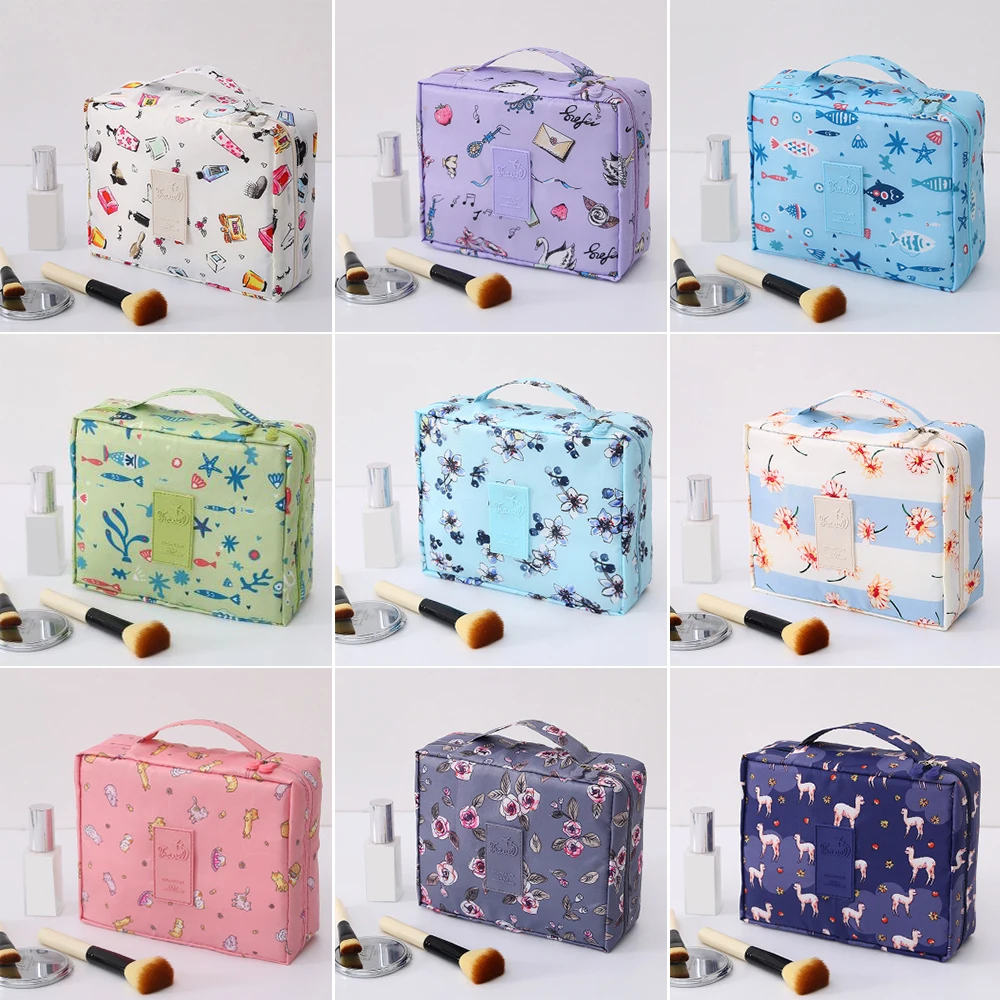 Кожаная Косметичка Милая портативная косметичка Сумка с ручкой для хранения