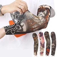 unisex outdoor cycling sleeves 3d tattoo printed arm warmer uv protection mtb bike bicycle sleeves arm protection ridding sleeve