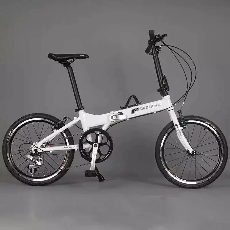 

20 Inch Foldable Bike V-Brake 8 Speeds Mini Folding Bicycle Aluminum Alloy Frame Cassette Flywheel 52T Crankset City Commuter