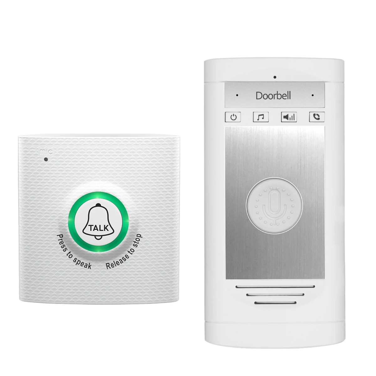 

2.4G Wireless Intercom Doorbell Voice 2-Way Intercom Doorbell for Home Security Access Control System Intercom Doorbell