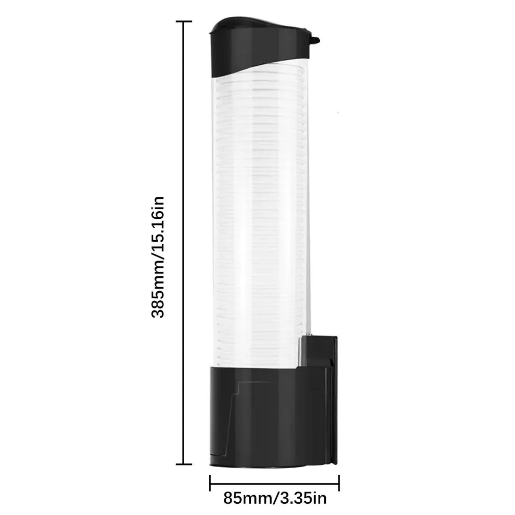 

Dustproof Cup Holder Wall-mounted Disposable Paper Cup Dispenser Automatic Cups Remover Storage Rack For Home Office Restuarant