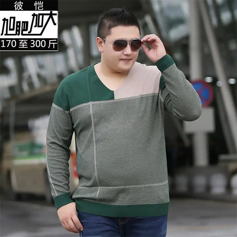 Большие размеры 10XL 8XL 6XL 5XL приталенный мужской свитер с v-образным вырезом модный