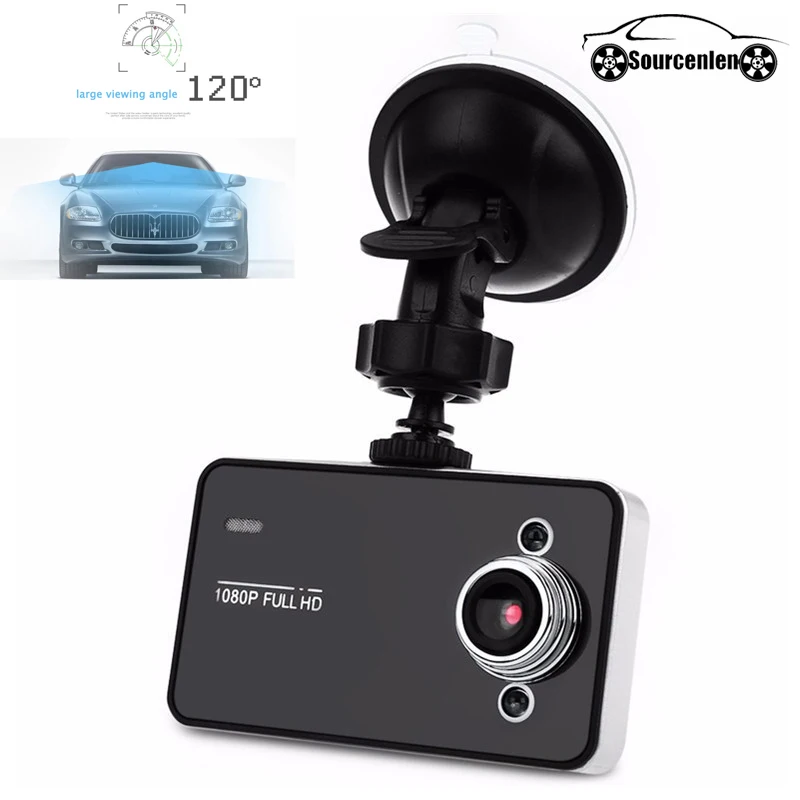 FHD 108P Автомобильный видеорегистратор черная приборная панель камера ночного