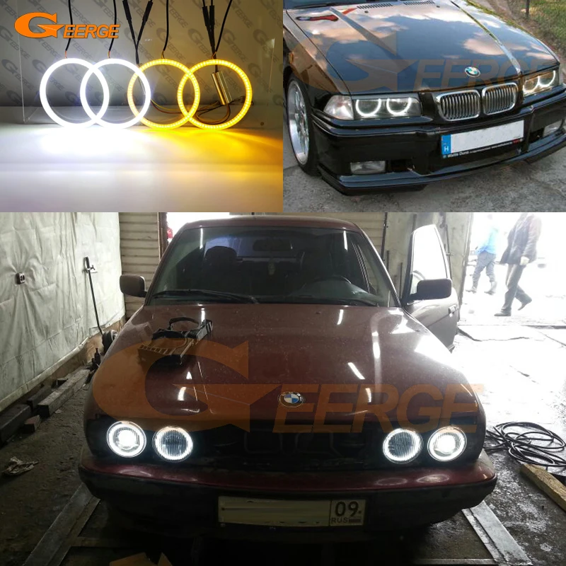 Для BMW E30 E32 E34 ультра яркий двойной цвет переключение Дневной светильник