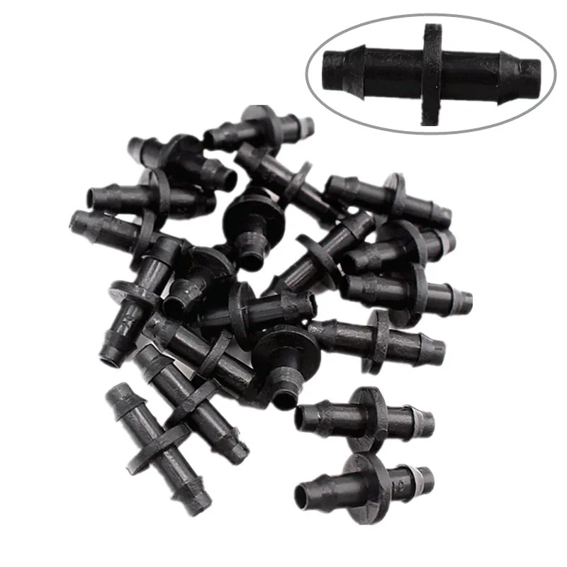 Соединитель с зазубринами для вставки шланга 1/4 дюйма (6 мм) равная муфта двойные