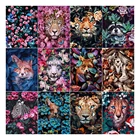 Алмазная живопись LZAIQIZG, картина из квадратныхкруглых страз с изображением тигра, Льва, лица и цветов, стразы, украшение для дома