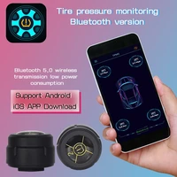 bluetooth 5 0 tpms car tire pressure monitor system with sensors for ios android mobile phone app monitoring alarm