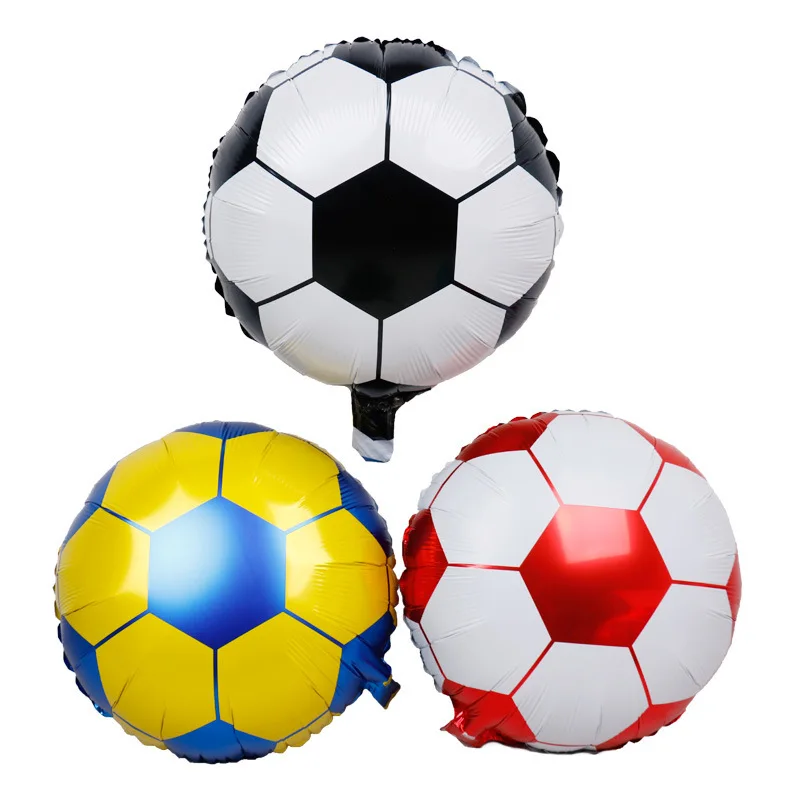 

5Pcs 10Pcs/Lot 18Inch Football Foil Balloons Black White Soccer Theme Sports Meet Birthday Party Decorations for Boys Kids Toys
