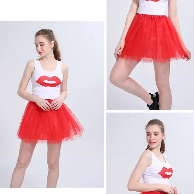 

Трехслойная фатиновая юбка-пачка для женщин и взрослых, 12 цветов