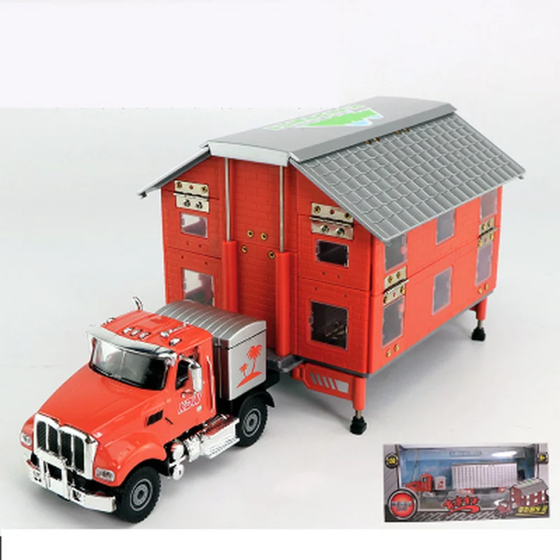 

1:50 Simulation Alloy Deformed Caravan Engineering Vehicle Model Child Boy Toy Car Folding Wagon Birthday Gift Toy Car