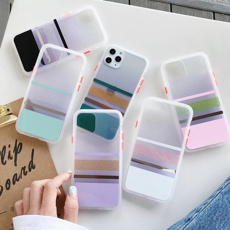 

Shockproof Bumper Protection Phone Case For iPhone 11 Pro Xr Xs Max Apple 7 8 6 6s Plus Matte Translucent Soft Back Cover Cases
