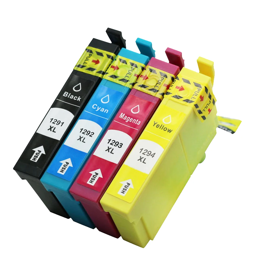 

12XL Ink Cartridge for Epson T1291 T1292 T1293 T1294 WorkForce WF-7015 WF-7515 7525 WF 3010DW 3520DWF 3530DTWF 3540DTWF Printer