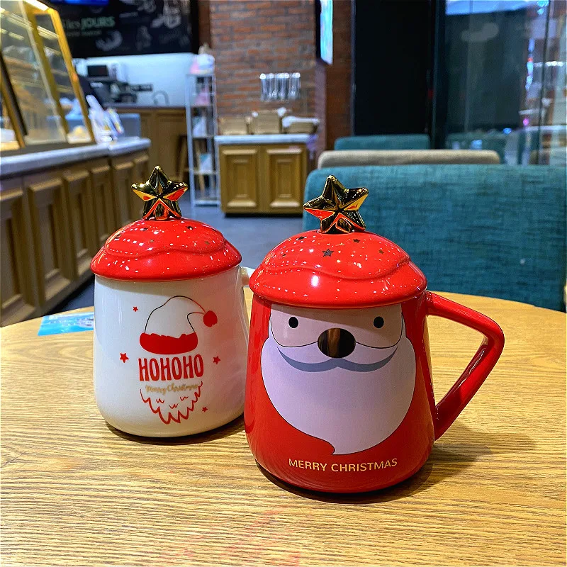

Creative Cute Girl Cartoon Christmas Ceramic Mug Tea Cup Drinkware Gift For Friend Christmas Gifts Couple Mugs Xmas Decor Gifts