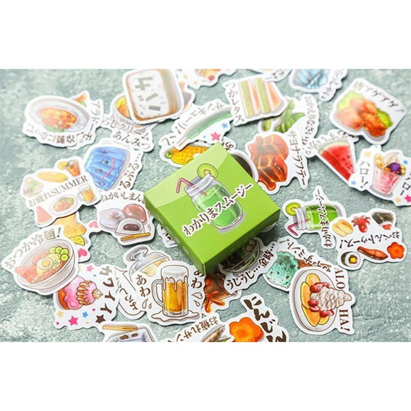 

40Pcs/box Color Cute Marble Paper Sticker Decoration Decal DIY Album Scrapbooking Seal Sticker Stationery Gift Material Escol