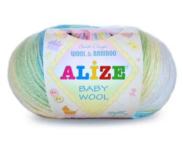 Пряжа BABY WOOL BATİK / Бэби Вулл Батик Alize Ализе 50гр 175м 10x50гр шерсть бамбук акрил для