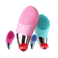 sonic facial cleansing brush with 3 function modeswaterproofusb rechargeable for all skin types deep cleansing facial massager