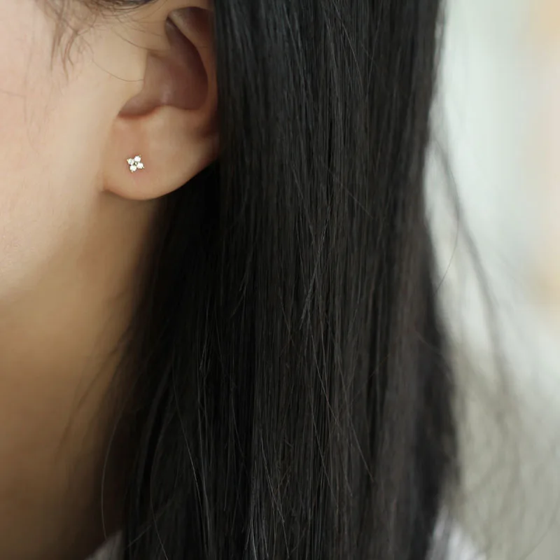 Женские серьги-гвоздики с кристаллами 14 к | Украшения и аксессуары