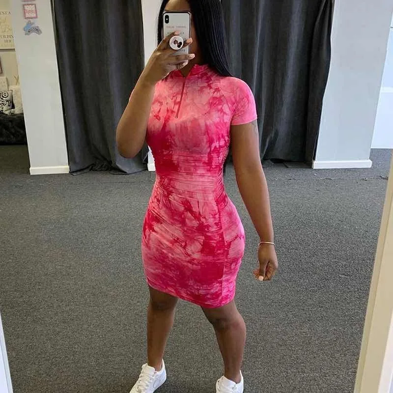 Женское богемное облегающее платье повседневное Плиссированное хлопковое мини