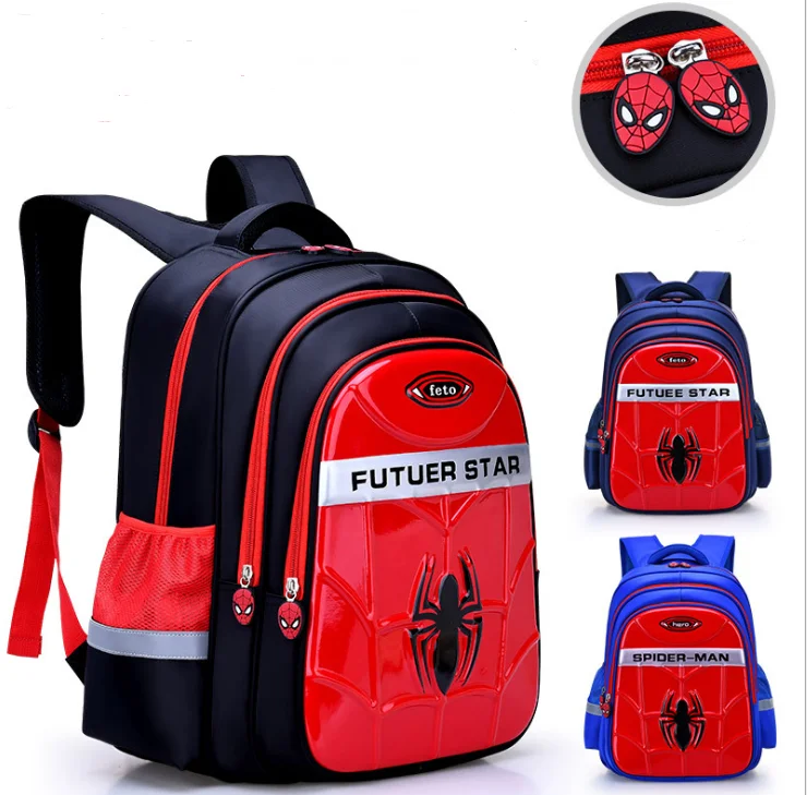 Новый Школьный Рюкзак eva Мальчик Человек паук школьные сумки Водонепроницаемый