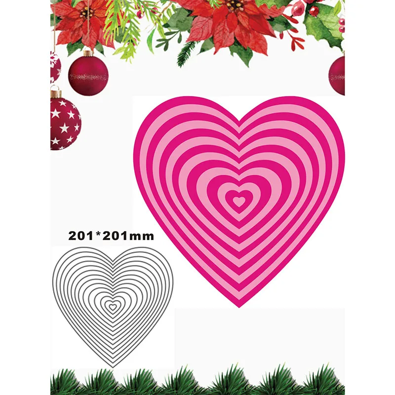 

Новинка 2021, металлические Вырубные штампы в форме сердца для скрапбукинга, изготовления бумаги и открыток, тиснение, Декор, без штампов