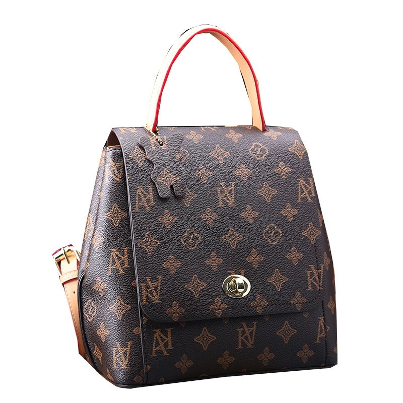 

100% Real Cowhide 2021 New Fashion Printing Large-capacity Hit Color All-match One-shoulder Diagonal Bag Purses and Handbags Cc