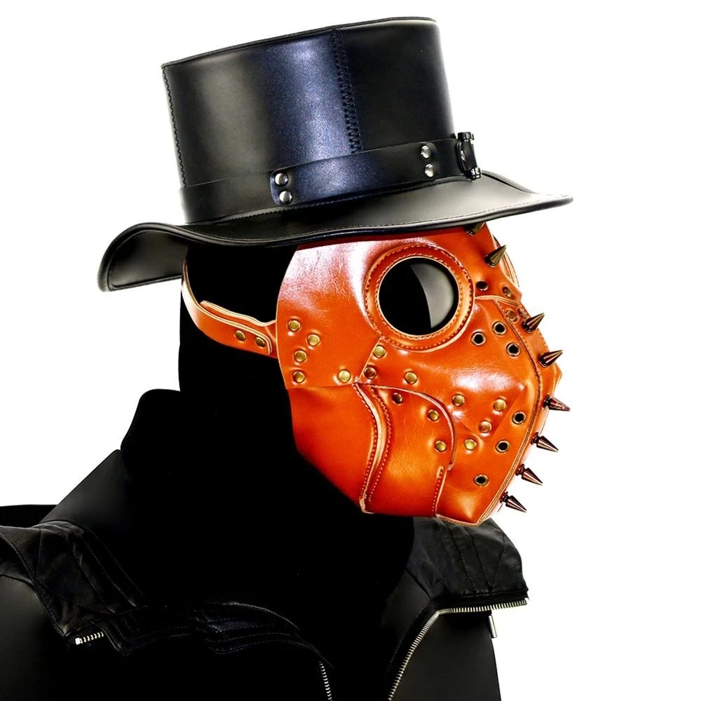 

Steampunk Plague Doctor Mask Retro Rivets Cosplay Punk Masks Carnival Costume Props Accessories