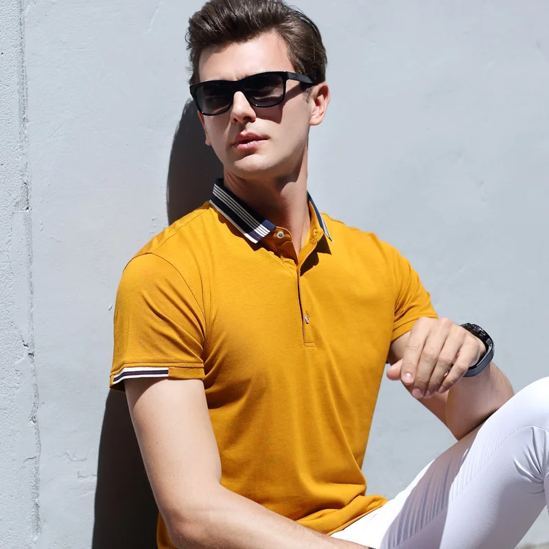 Новинка 2019 высококачественные топы и футболки мужские рубашки поло деловые