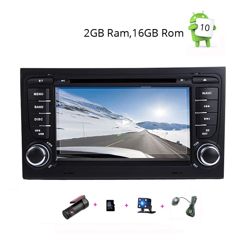 Android DVR8GBCAMIC 2 din автомобильный DVD Радио мультимедийный плеер стерео для Audi A4 2002-2008 B5 B6 B7 gps Авторадио Навигационная Система головное устройство - Цвет: Android DVR8GBCAMIC