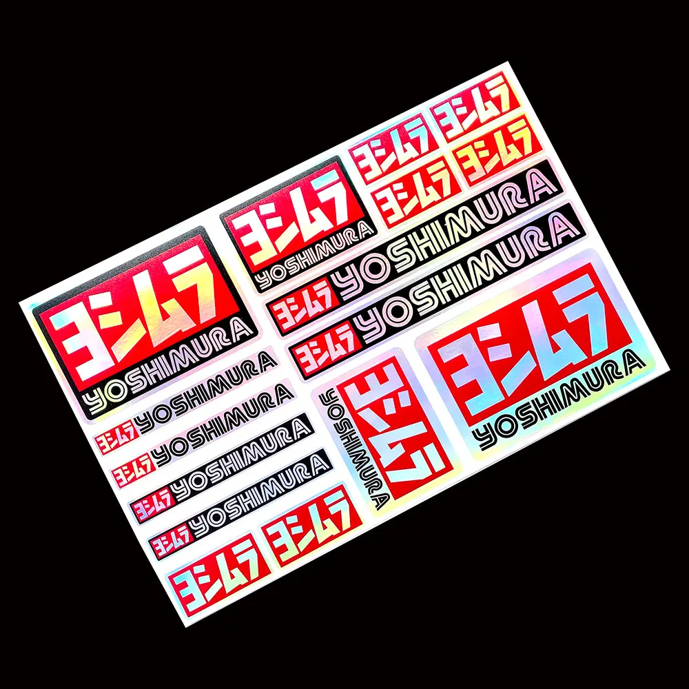 Лазерные радужные наклейки Yoshimura на мотошлем | Автомобили и мотоциклы